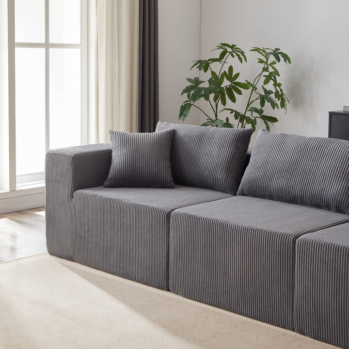 Buy farmhouse furniture La Kei • Upholstered European Farmhouse Style Modular L Shaped Sectional Sofa - Modern Cottage Farmhouse Furniture
