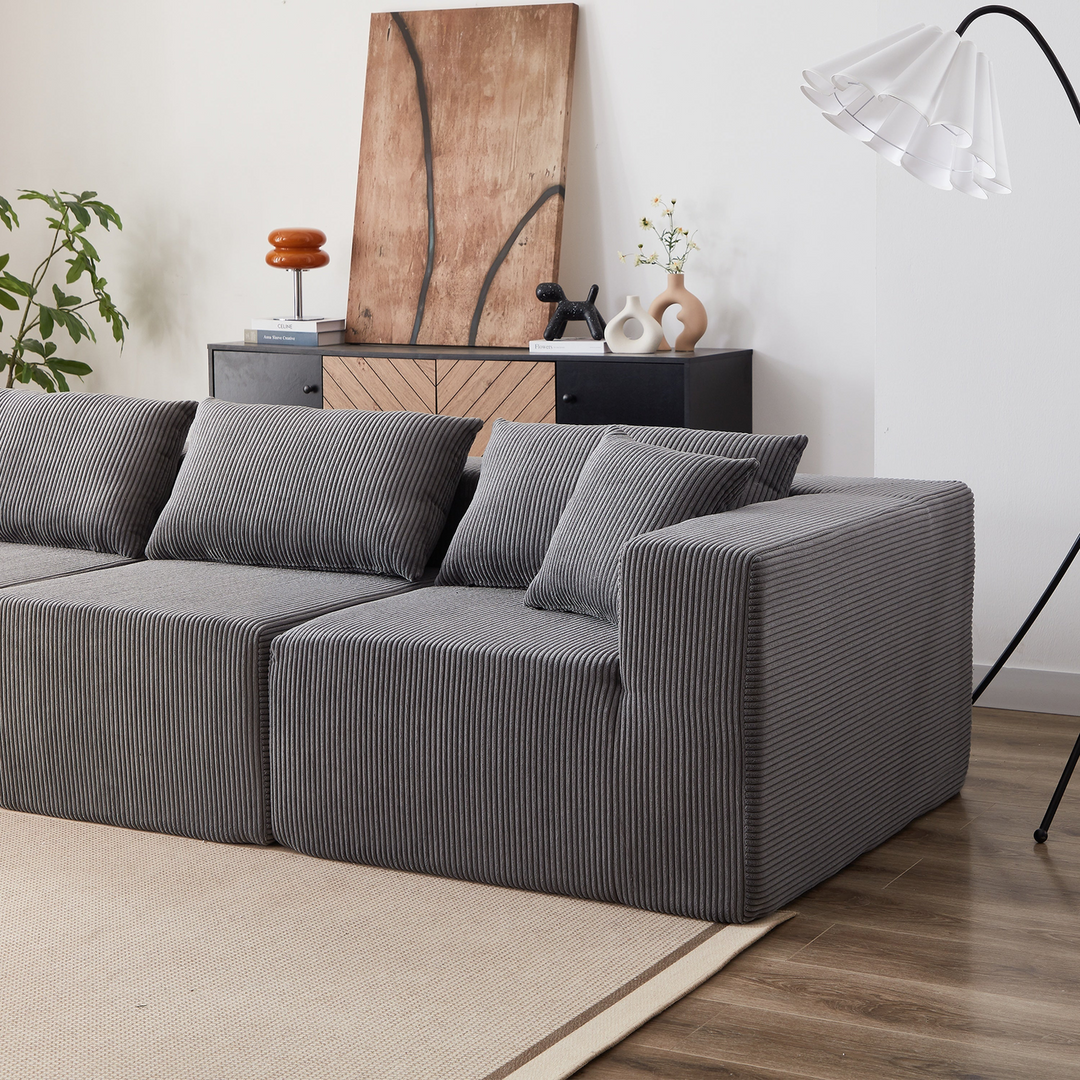 Buy farmhouse furniture La Kei • Upholstered European Farmhouse Style Modular L Shaped Sectional Sofa - Modern Cottage Farmhouse Furniture