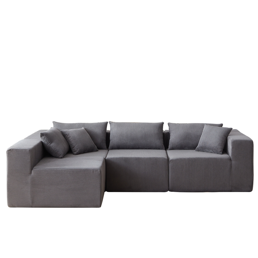 Buy farmhouse furniture La Kei • Upholstered European Farmhouse Style Modular L Shaped Sectional Sofa - Modern Cottage Farmhouse Furniture