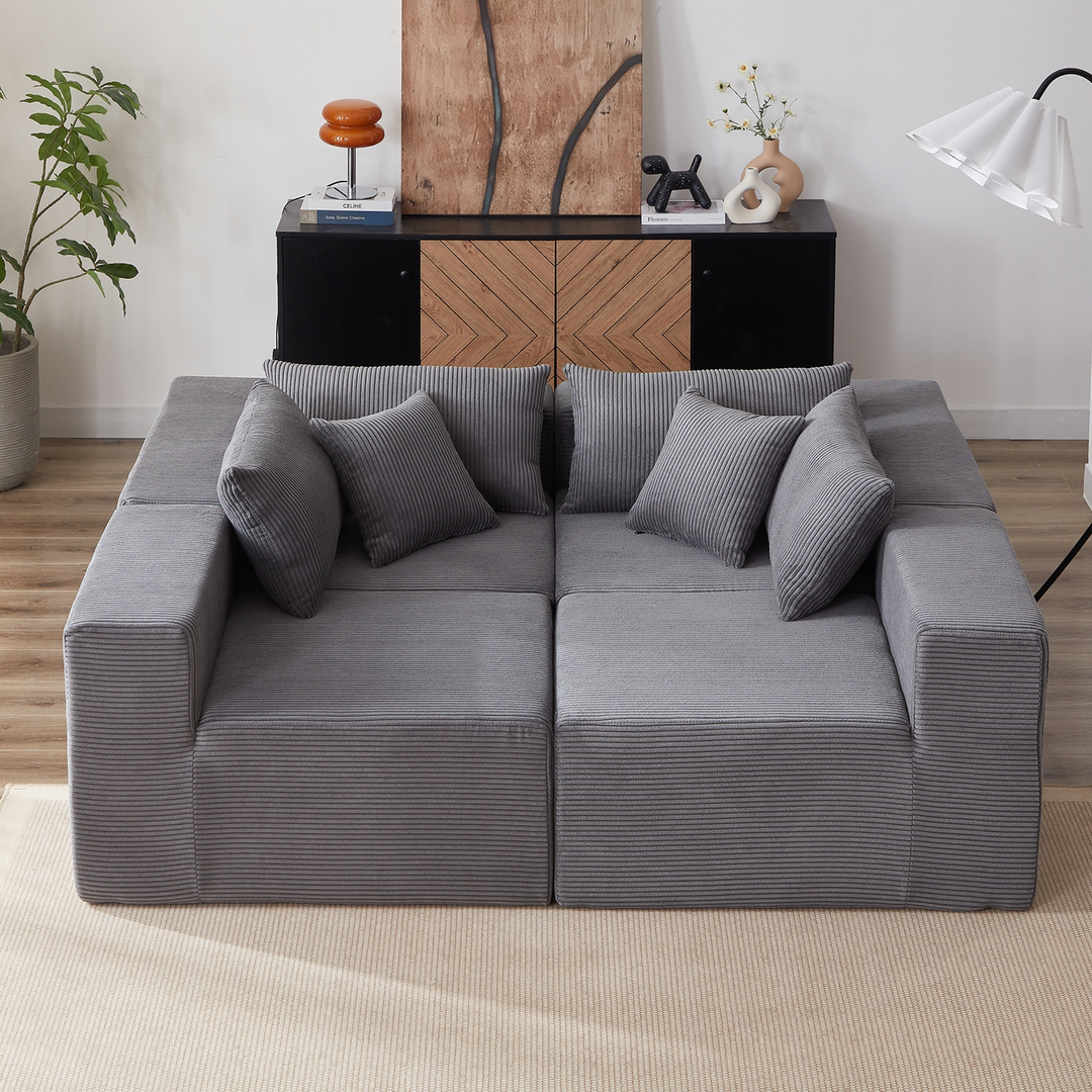 Buy farmhouse furniture La Kei • Upholstered European Farmhouse Style Modular L Shaped Sectional Sofa - Modern Cottage Farmhouse Furniture