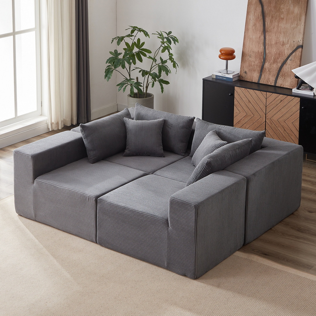 Buy farmhouse furniture La Kei • Upholstered European Farmhouse Style Modular L Shaped Sectional Sofa - Modern Cottage Farmhouse Furniture
