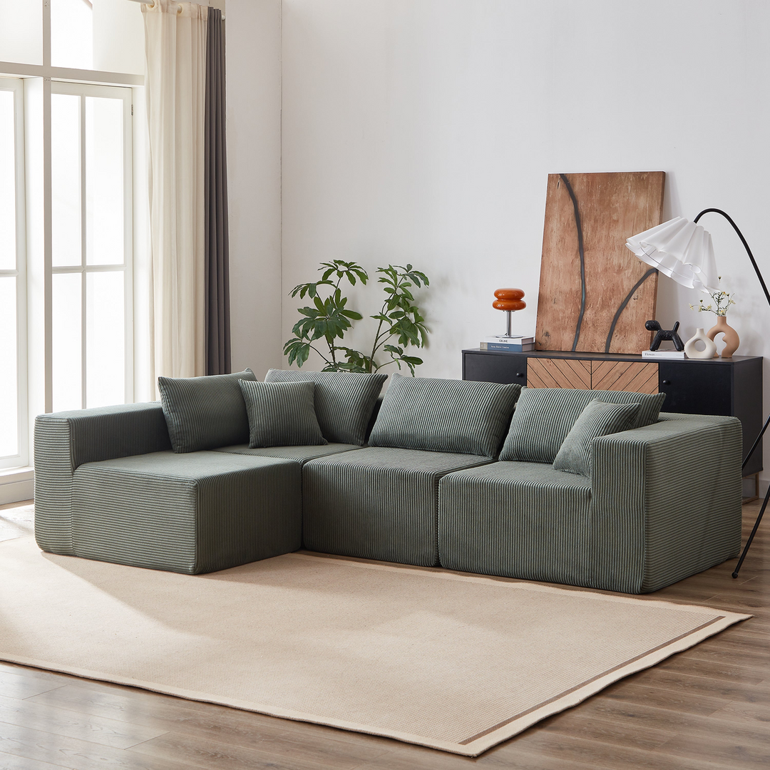 Buy farmhouse furniture La Kei • Upholstered European Farmhouse Style Modular L Shaped Sectional Sofa - Modern Cottage Farmhouse Furniture