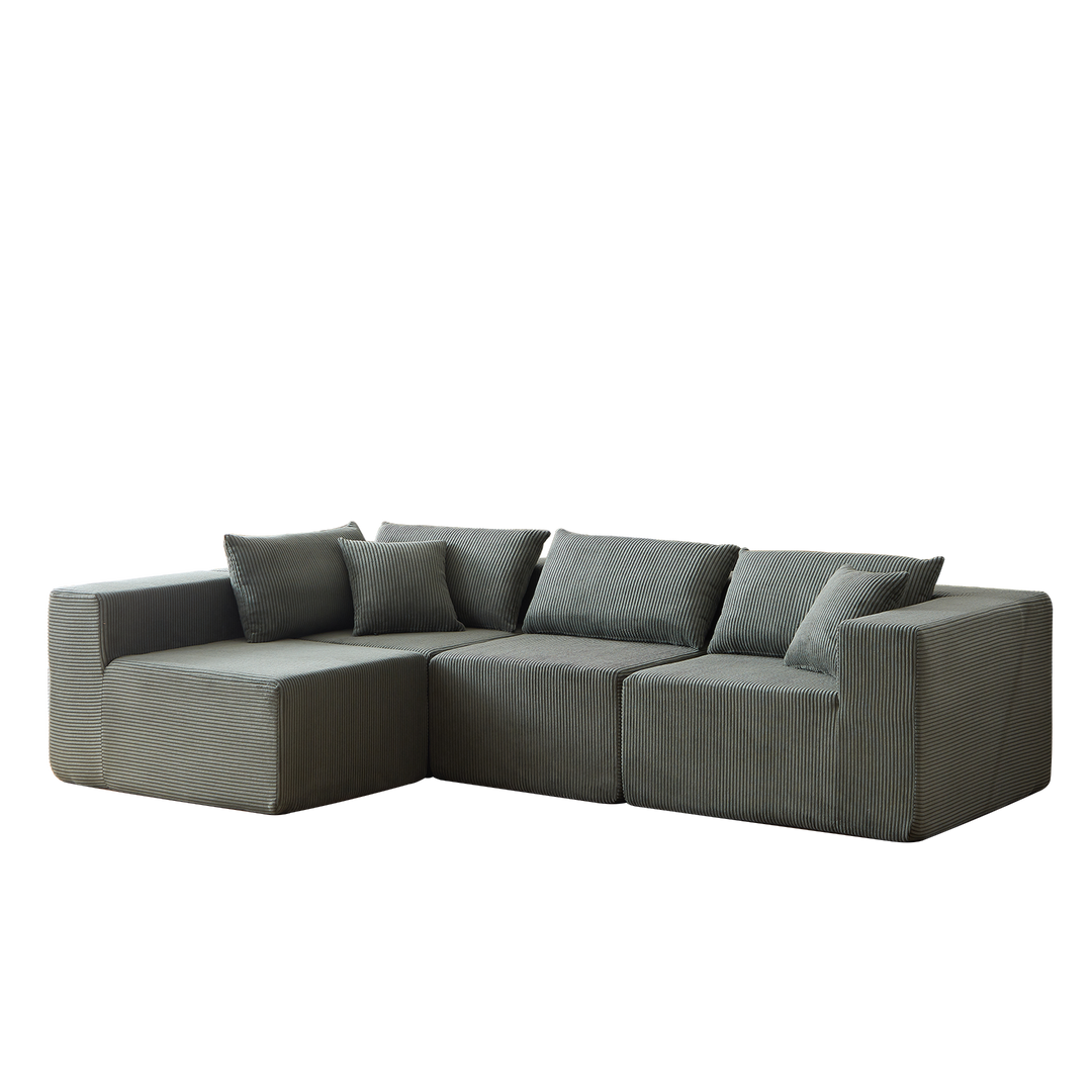 Buy farmhouse furniture La Kei • Upholstered European Farmhouse Style Modular L Shaped Sectional Sofa - Modern Cottage Farmhouse Furniture