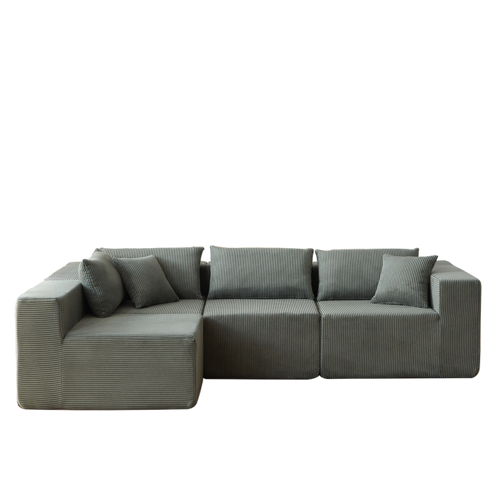 Buy farmhouse furniture La Kei • Upholstered European Farmhouse Style Modular L Shaped Sectional Sofa - Modern Cottage Farmhouse Furniture