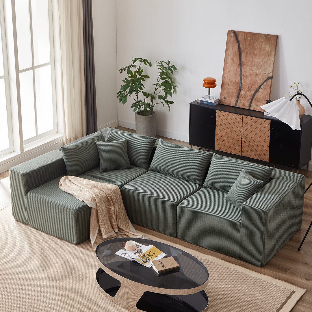 Buy farmhouse furniture La Kei • Upholstered European Farmhouse Style Modular L Shaped Sectional Sofa - Modern Cottage Farmhouse Furniture