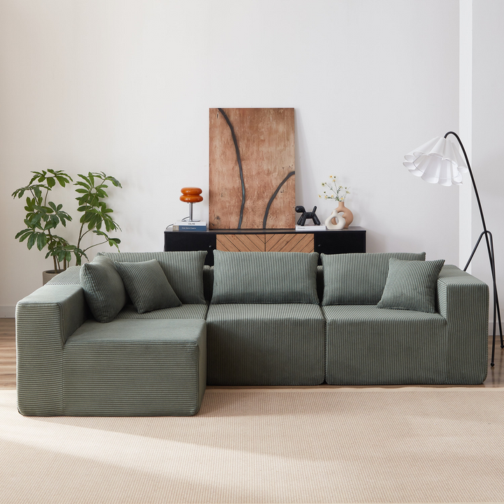 Buy farmhouse furniture La Kei • Upholstered European Farmhouse Style Modular L Shaped Sectional Sofa - Modern Cottage Farmhouse Furniture