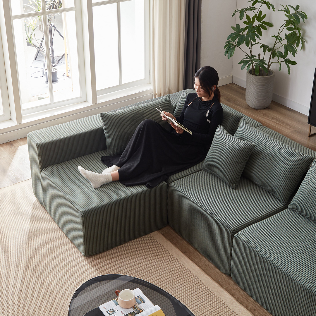 Buy farmhouse furniture La Kei • Upholstered European Farmhouse Style Modular L Shaped Sectional Sofa - Modern Cottage Farmhouse Furniture