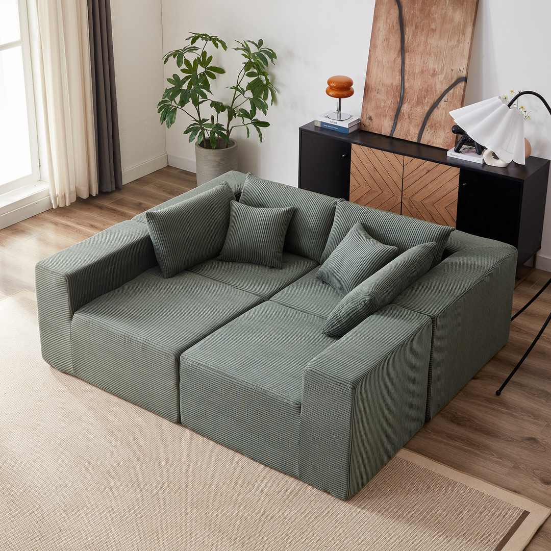Buy farmhouse furniture La Kei • Upholstered European Farmhouse Style Modular L Shaped Sectional Sofa - Modern Cottage Farmhouse Furniture