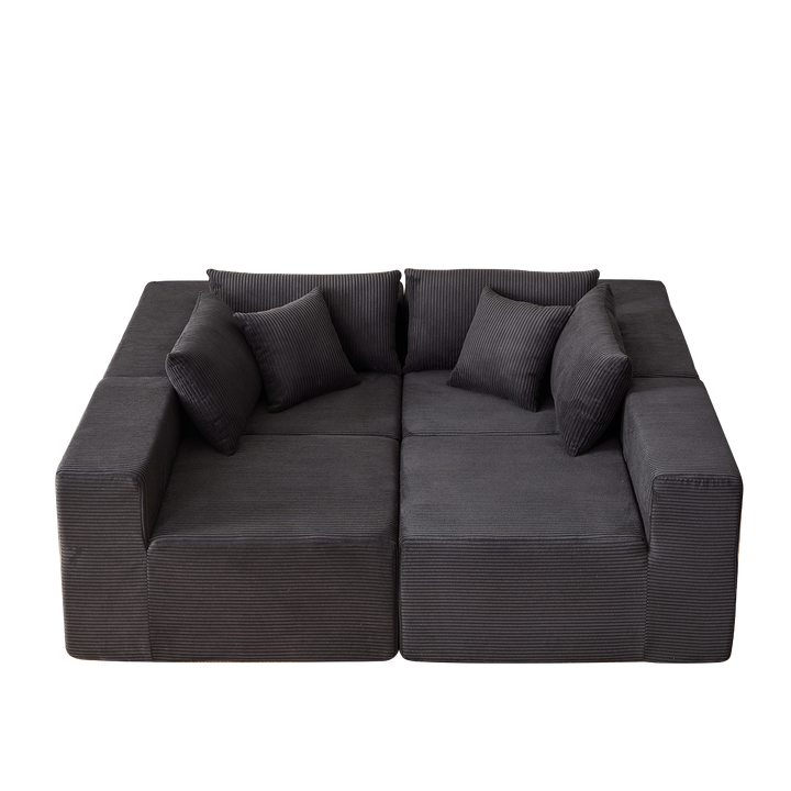 Buy farmhouse furniture La Kei • Upholstered European Farmhouse Style Modular L Shaped Sectional Sofa - Modern Cottage Farmhouse Furniture