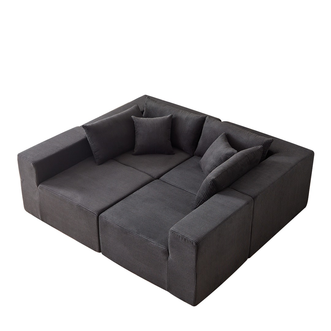 Buy farmhouse furniture La Kei • Upholstered European Farmhouse Style Modular L Shaped Sectional Sofa - Modern Cottage Farmhouse Furniture