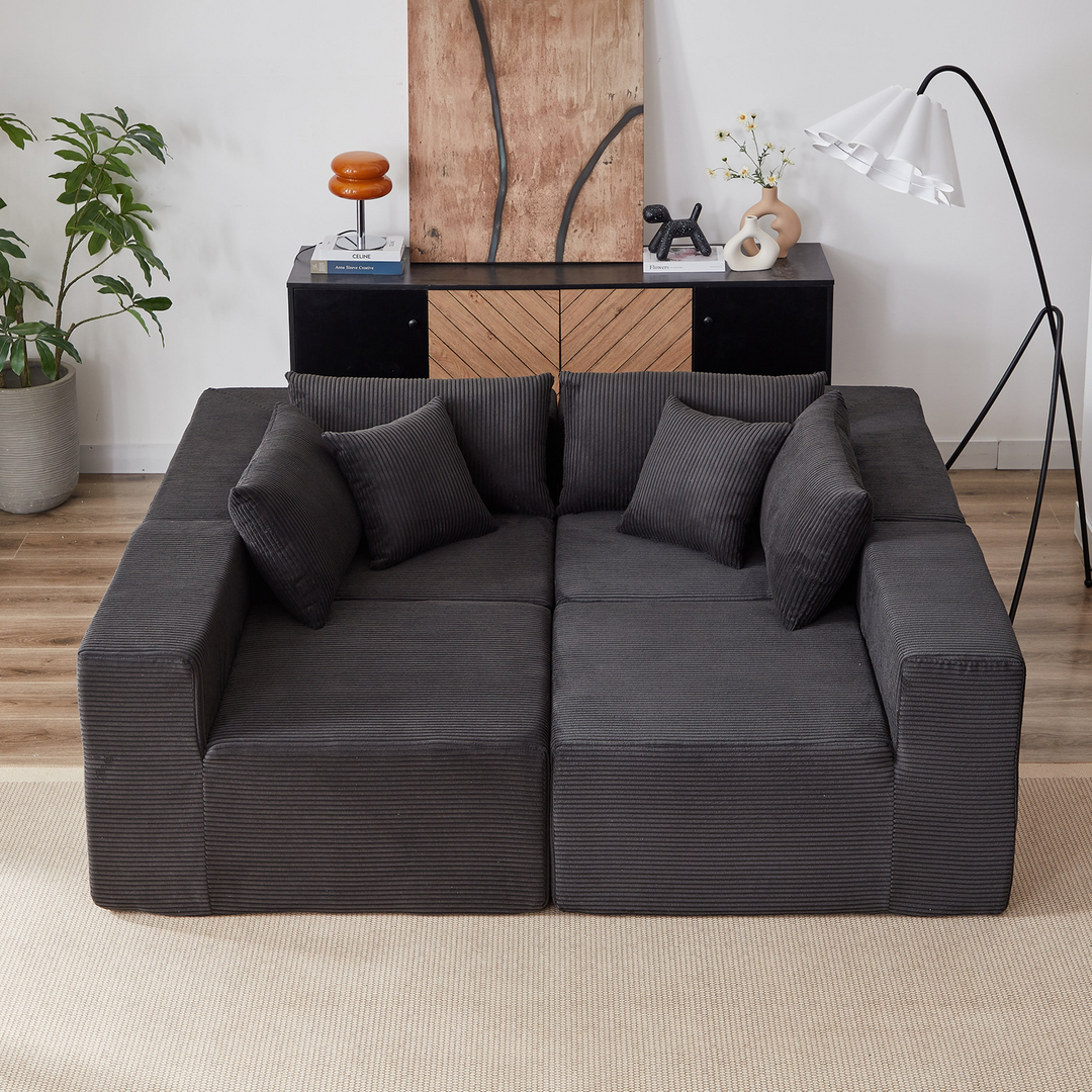 Buy farmhouse furniture La Kei • Upholstered European Farmhouse Style Modular L Shaped Sectional Sofa - Modern Cottage Farmhouse Furniture