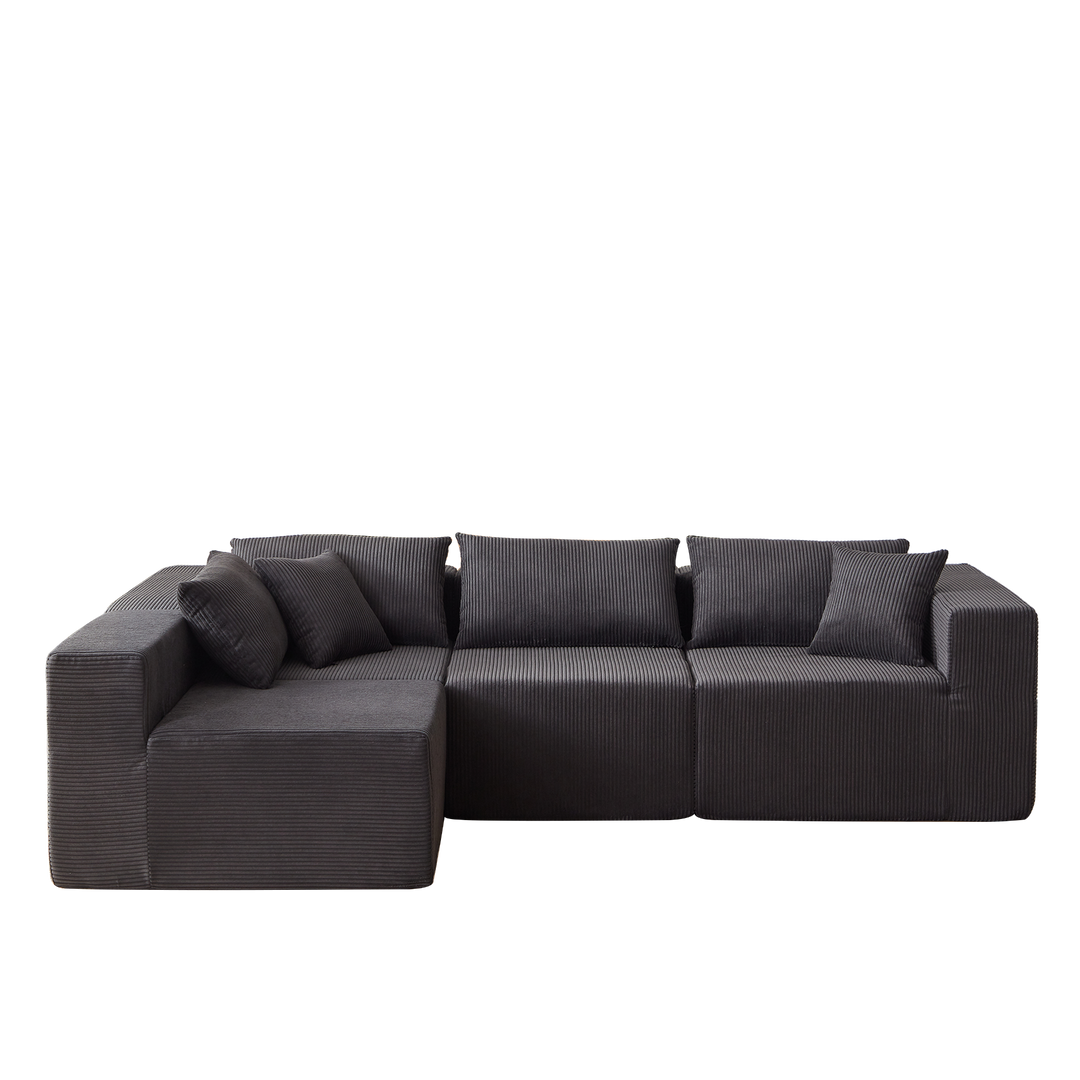 Buy farmhouse furniture La Kei • Upholstered European Farmhouse Style Modular L Shaped Sectional Sofa - Modern Cottage Farmhouse Furniture