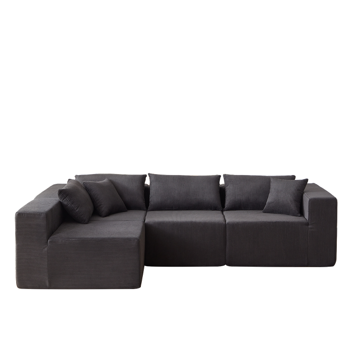 Buy farmhouse furniture La Kei • Upholstered European Farmhouse Style Modular L Shaped Sectional Sofa - Modern Cottage Farmhouse Furniture