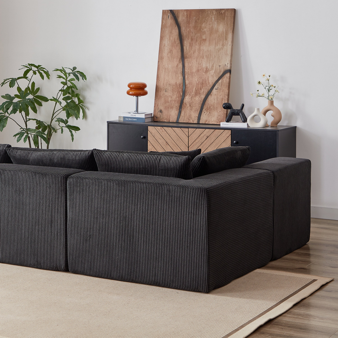 Buy farmhouse furniture La Kei • Upholstered European Farmhouse Style Modular L Shaped Sectional Sofa - Modern Cottage Farmhouse Furniture