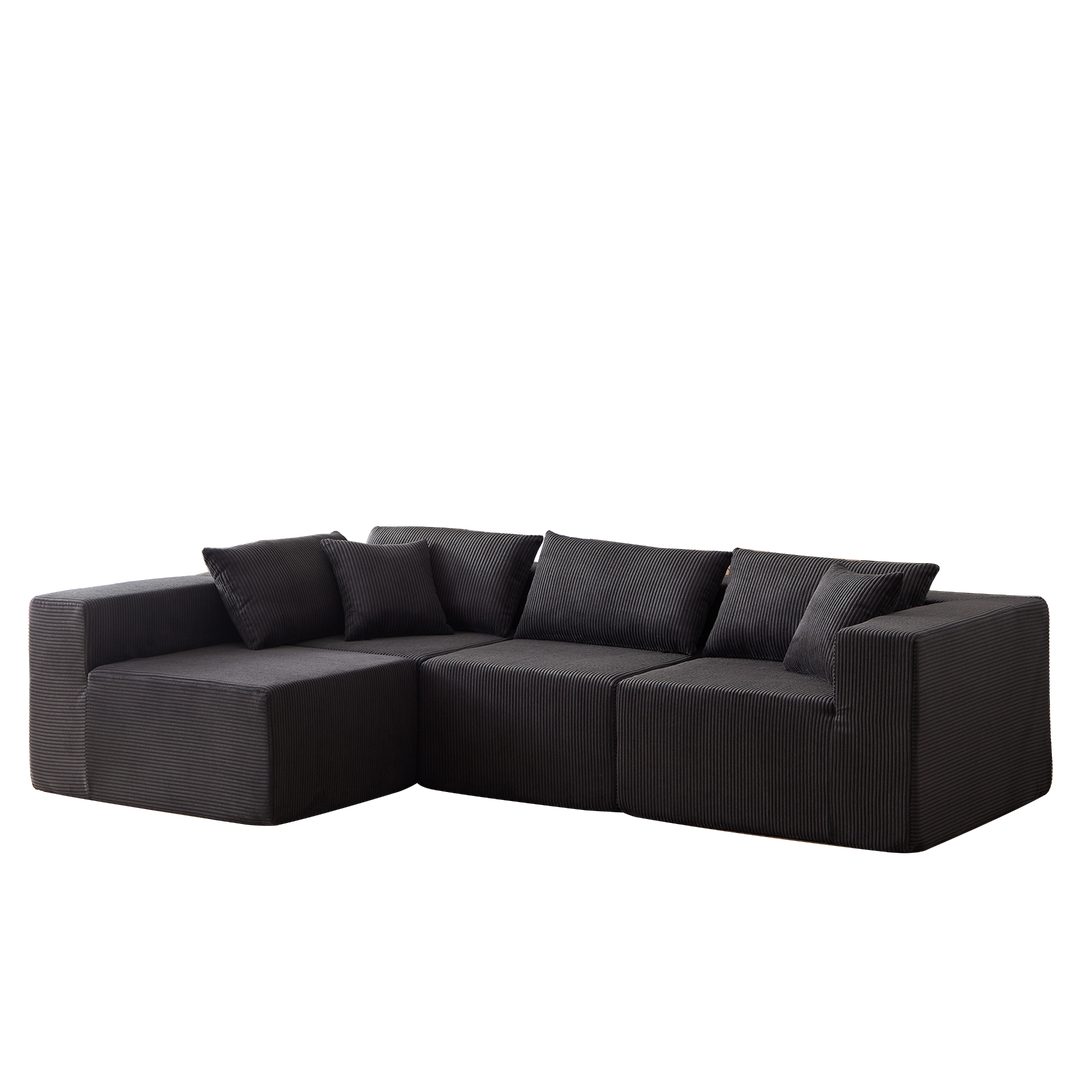 Buy farmhouse furniture La Kei • Upholstered European Farmhouse Style Modular L Shaped Sectional Sofa - Modern Cottage Farmhouse Furniture