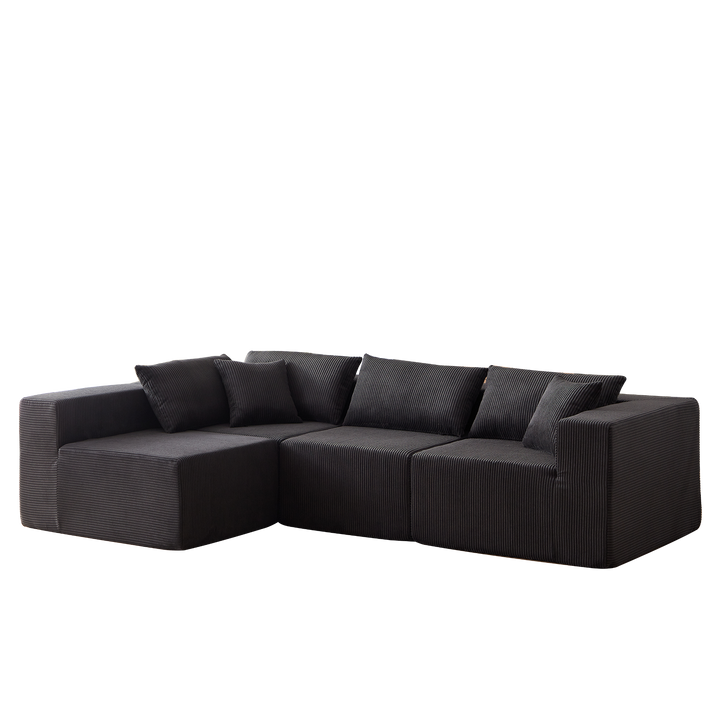 Buy farmhouse furniture La Kei • Upholstered European Farmhouse Style Modular L Shaped Sectional Sofa - Modern Cottage Farmhouse Furniture