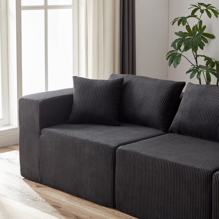 Buy farmhouse furniture La Kei • Upholstered European Farmhouse Style Modular L Shaped Sectional Sofa - Modern Cottage Farmhouse Furniture