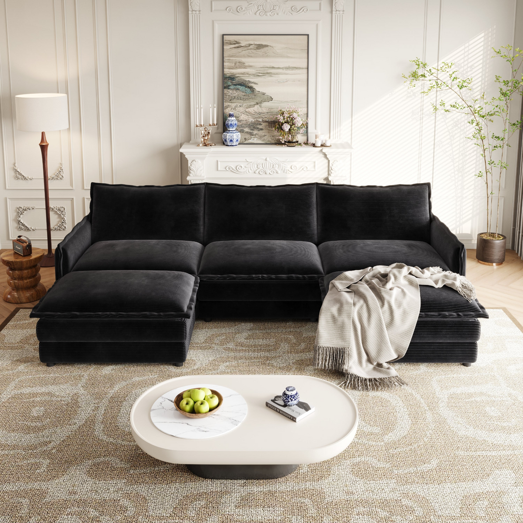 Buy farmhouse furniture La Brisa Mediterranean Upholstery Cloud Modular Sectional - Modern Cottage Farmhouse Furniture