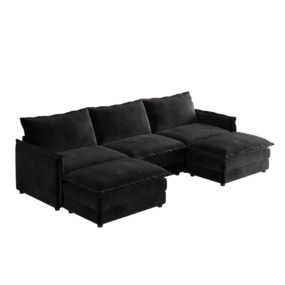 Buy farmhouse furniture La Brisa Mediterranean Upholstery Cloud Modular Sectional - Modern Cottage Farmhouse Furniture