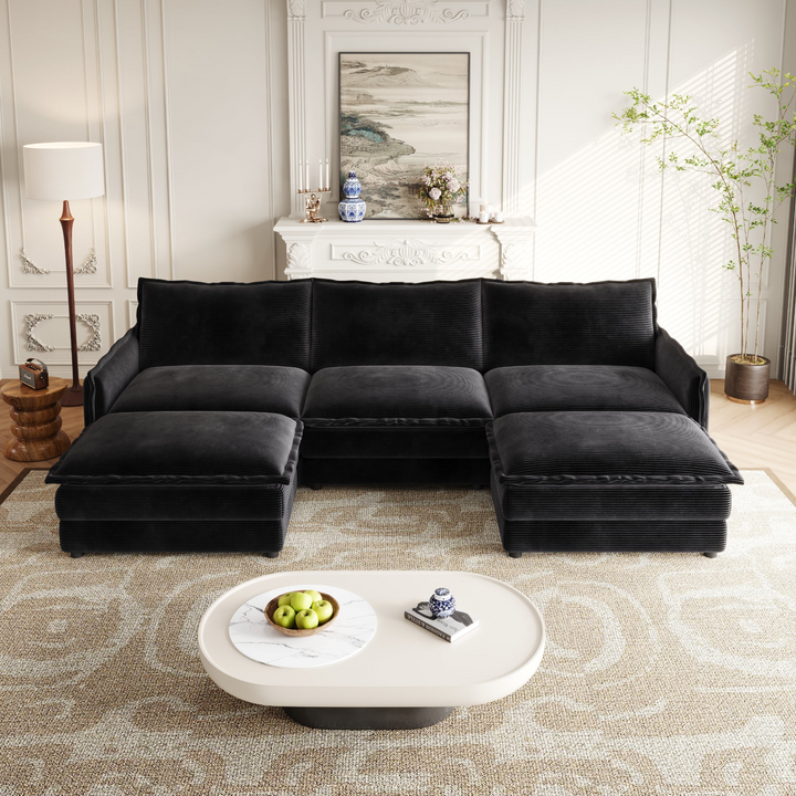 Buy farmhouse furniture La Brisa Mediterranean Upholstery Cloud Modular Sectional - Modern Cottage Farmhouse Furniture