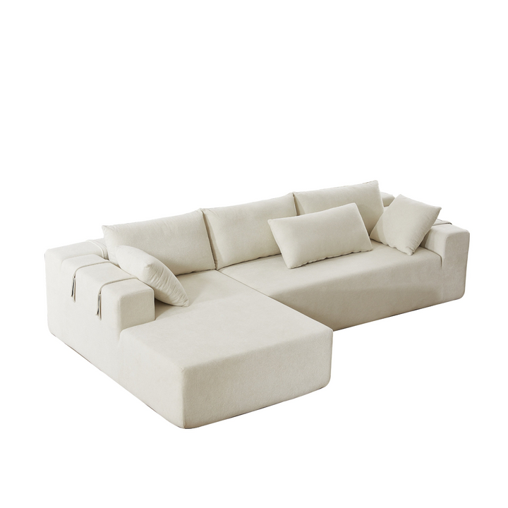 Buy farmhouse furniture The Casa Bianca • Modern European Farmhouse Modular L-Shaped Sofa Sectional - Modern Cottage Farmhouse Furniture