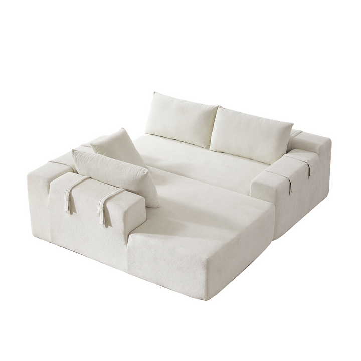 Buy farmhouse furniture The Casa Bianca • Modern European Farmhouse Modular L-Shaped Sofa Sectional - Modern Cottage Farmhouse Furniture