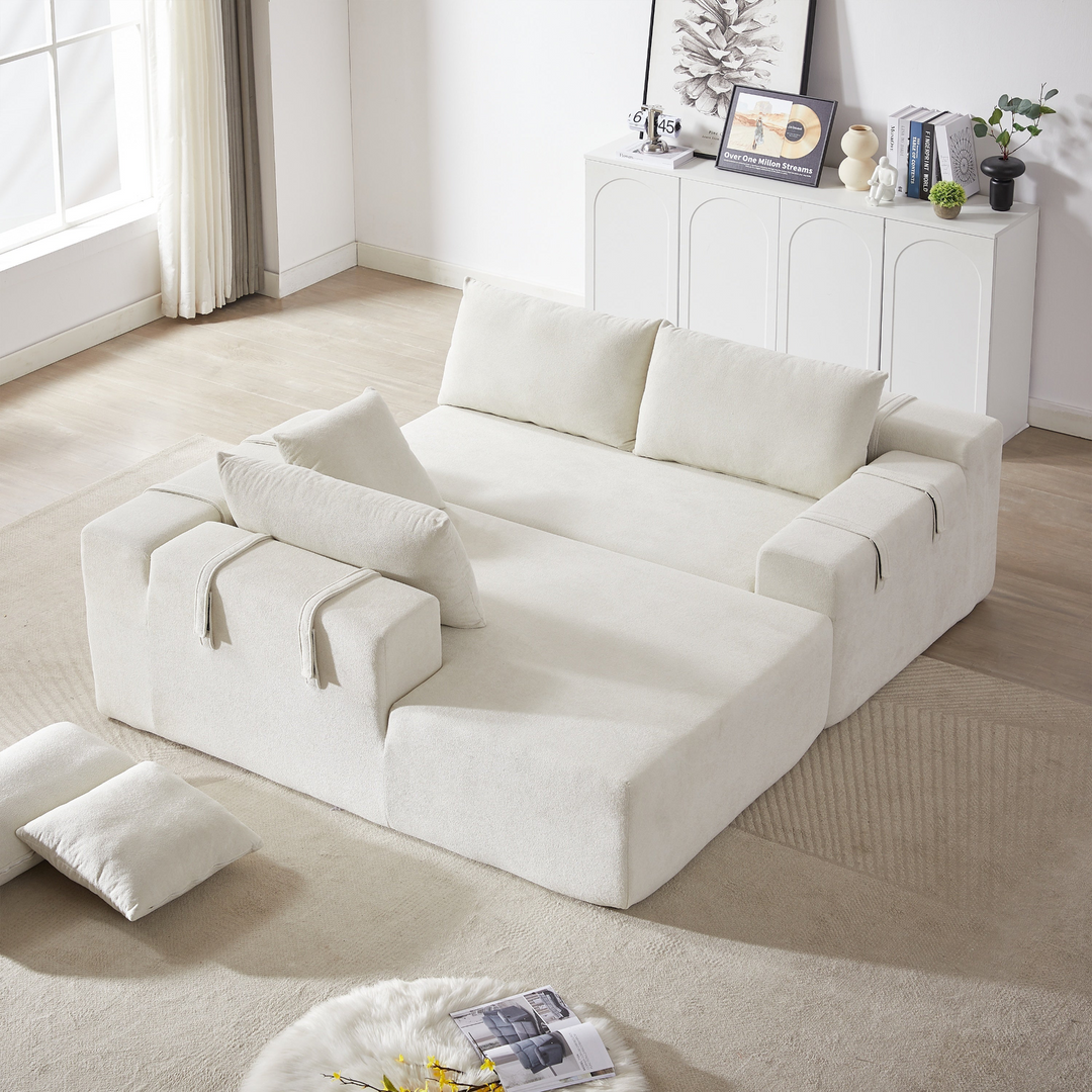 Buy farmhouse furniture The Casa Bianca • Modern European Farmhouse Modular L-Shaped Sofa Sectional - Modern Cottage Farmhouse Furniture
