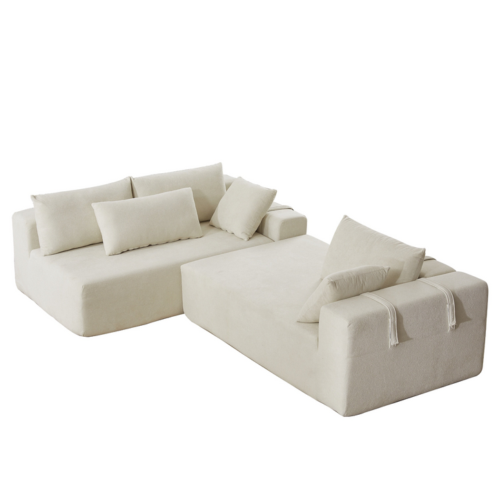 Buy farmhouse furniture The Casa Bianca • Modern European Farmhouse Modular L-Shaped Sofa Sectional - Modern Cottage Farmhouse Furniture