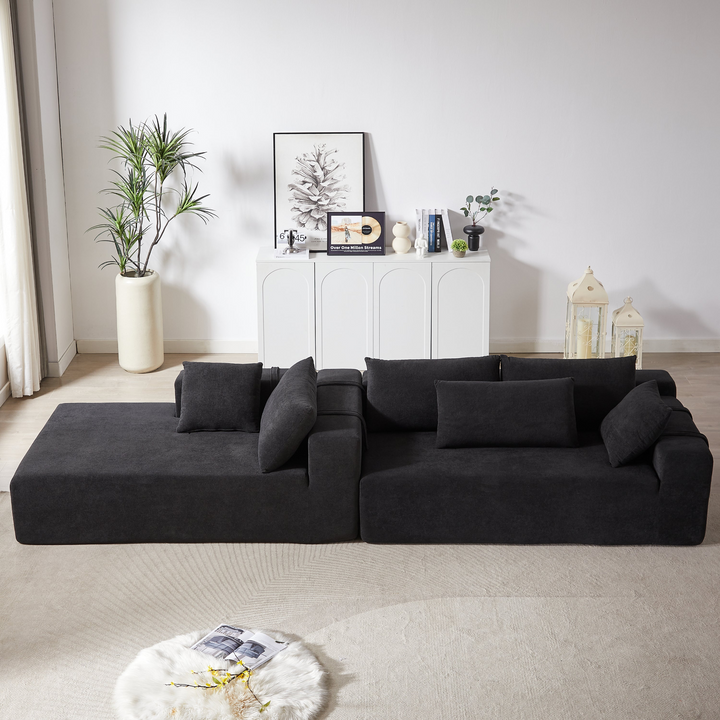 Buy farmhouse furniture The Casa Bianca • Modern European Farmhouse Modular L-Shaped Sofa Sectional - Modern Cottage Farmhouse Furniture
