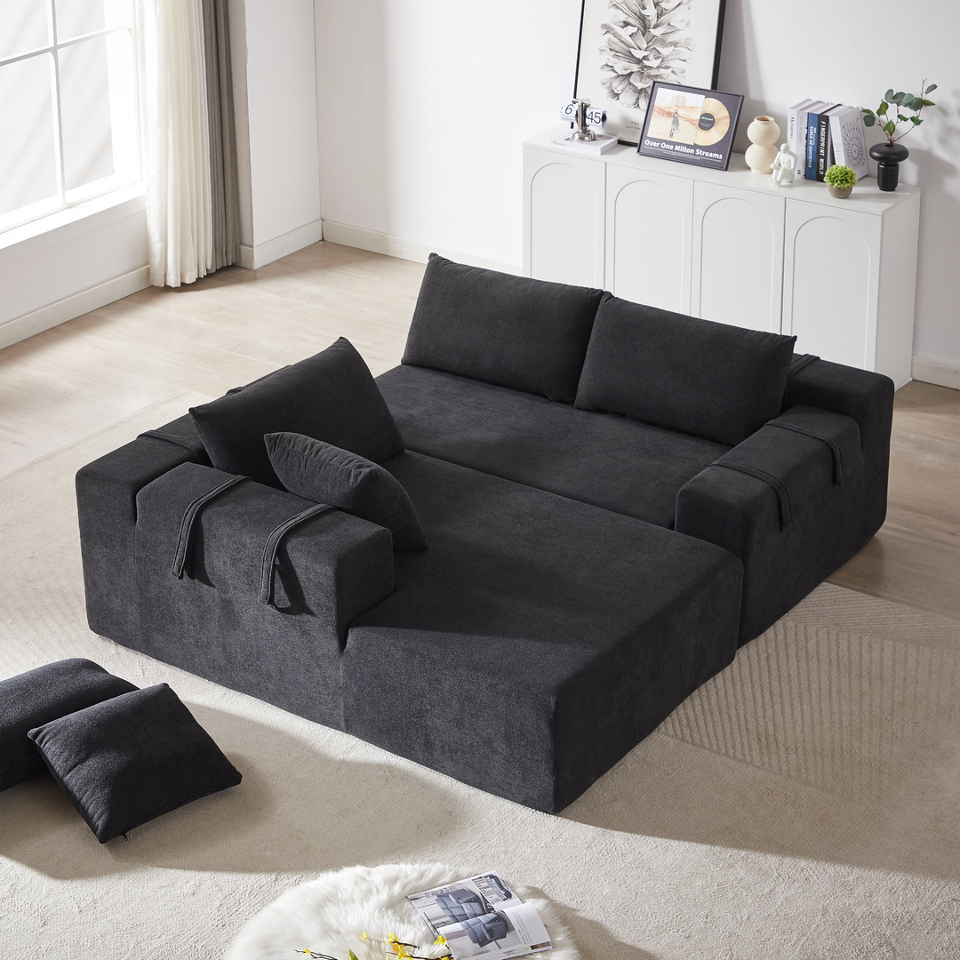 Buy farmhouse furniture The Casa Bianca • Modern European Farmhouse Modular L-Shaped Sofa Sectional - Modern Cottage Farmhouse Furniture