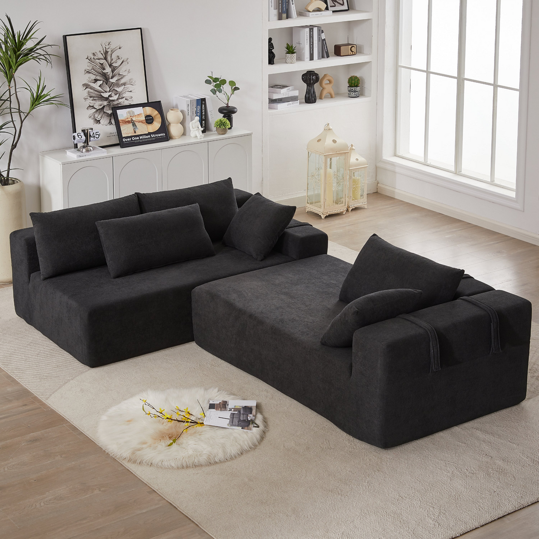 Buy farmhouse furniture The Casa Bianca • Modern European Farmhouse Modular L-Shaped Sofa Sectional - Modern Cottage Farmhouse Furniture