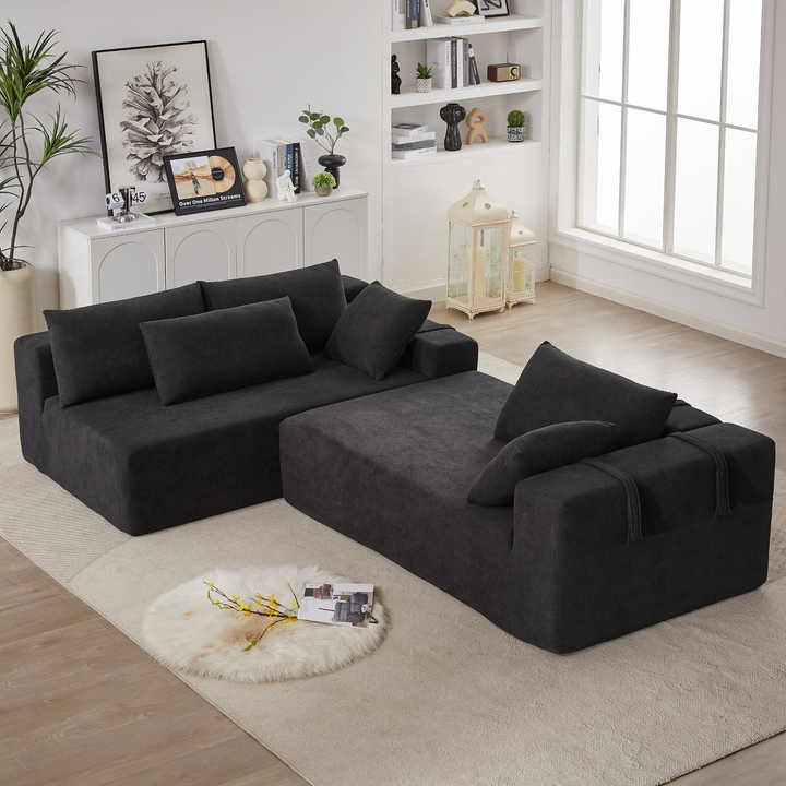 Buy farmhouse furniture The Casa Bianca • Modern European Farmhouse Modular L-Shaped Sofa Sectional - Modern Cottage Farmhouse Furniture