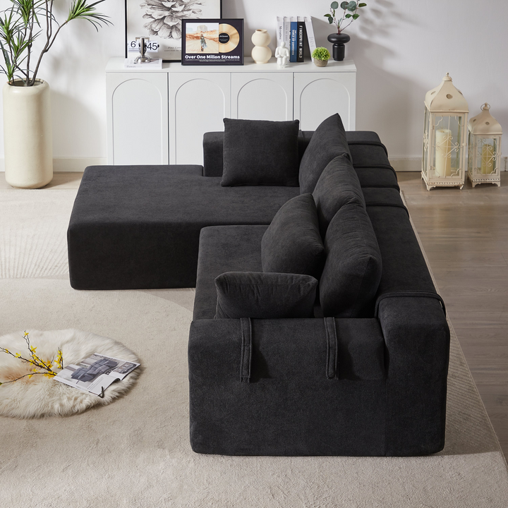 Buy farmhouse furniture The Casa Bianca • Modern European Farmhouse Modular L-Shaped Sofa Sectional - Modern Cottage Farmhouse Furniture