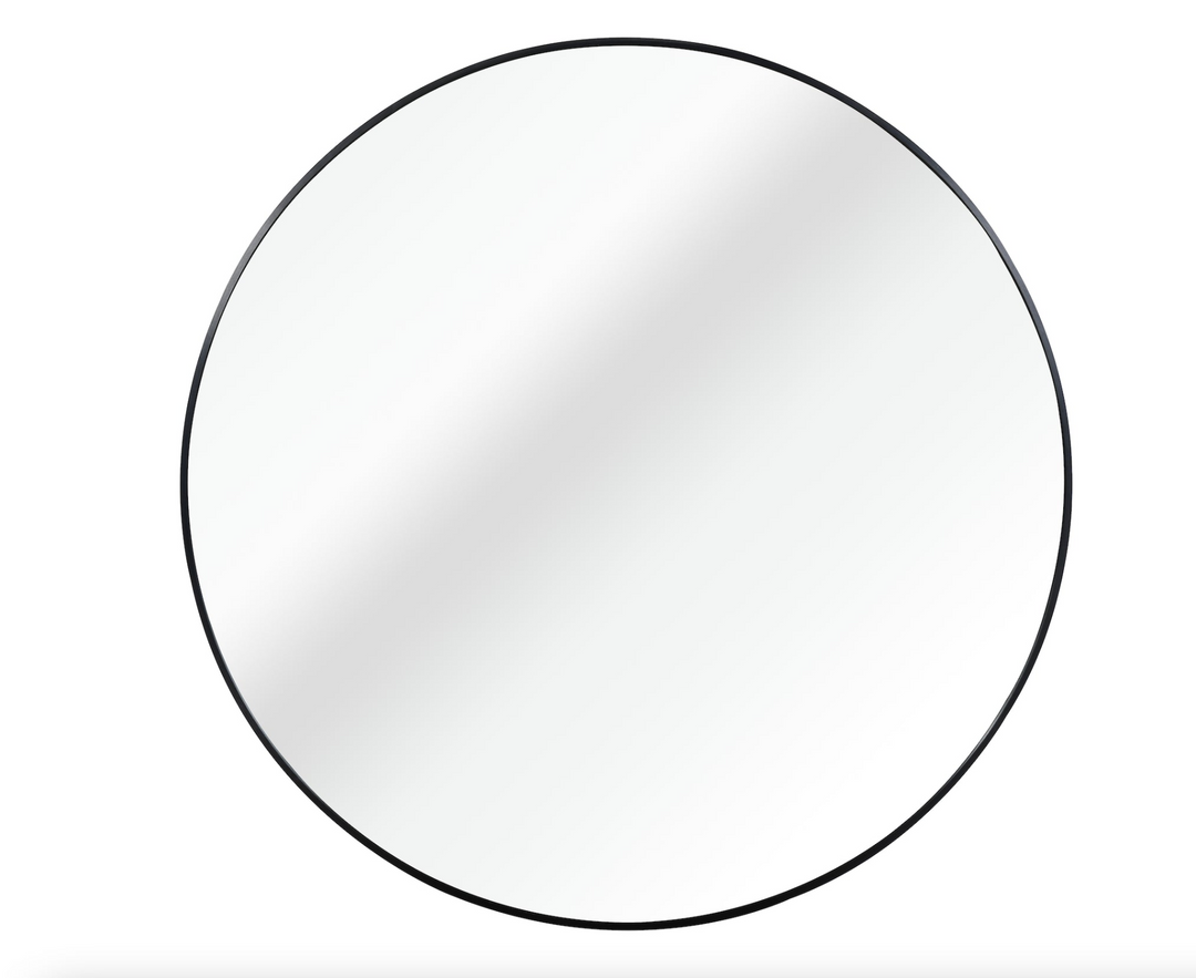 Buy farmhouse furniture Modern Farmhouse Bathroom Mirror | Round Metal Frame, 39 Inch - Modern Cottage Farmhouse Furniture