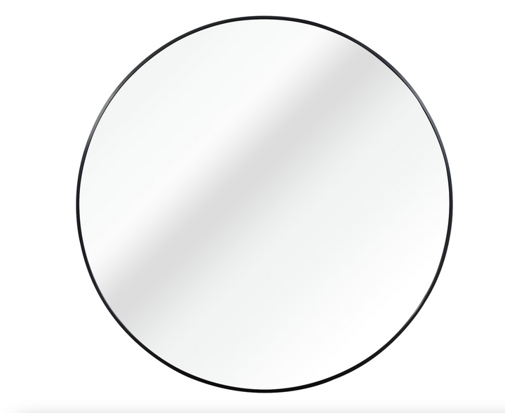 Buy farmhouse furniture Modern Farmhouse Bathroom Mirror | Round Metal Frame, 39 Inch - Modern Cottage Farmhouse Furniture