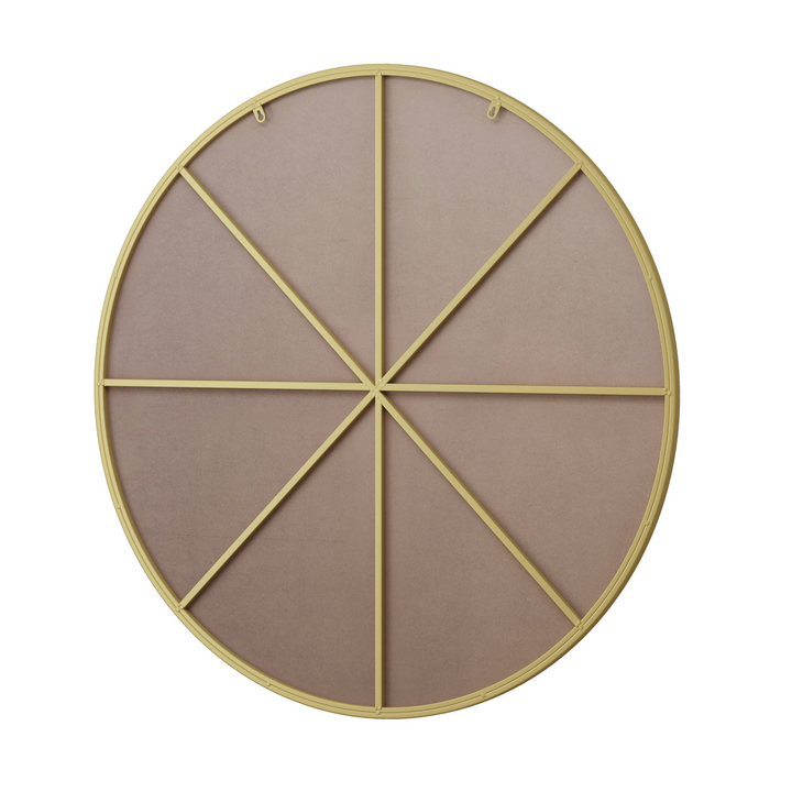 Buy farmhouse furniture Sleek Circular Italian Metal-Framed Wall Mirror - Round Vanity Dressing Mirror for Home Decor - Modern Cottage Farmhouse Furniture
