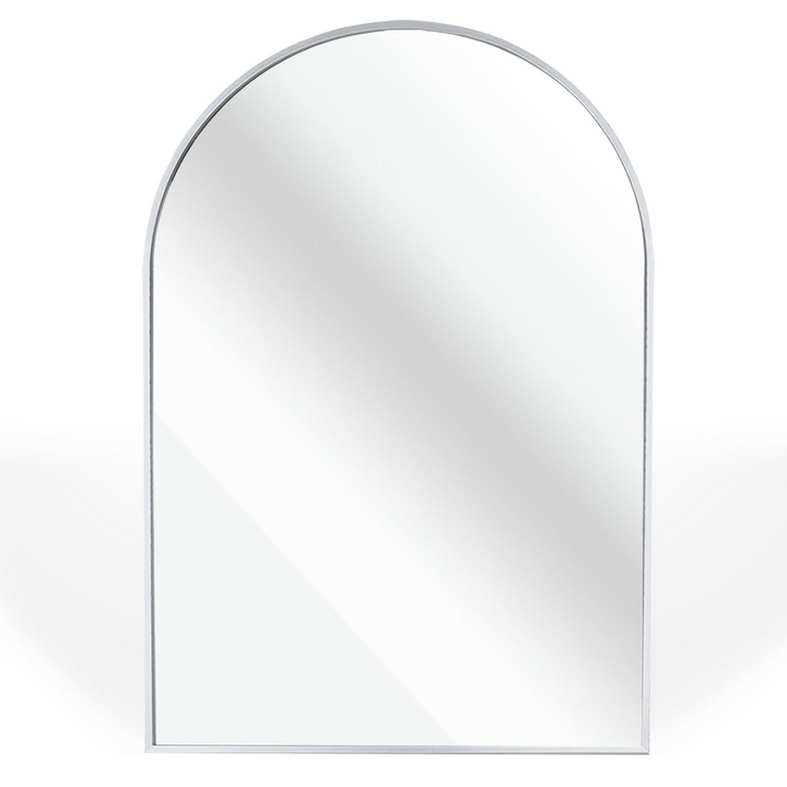Buy farmhouse furniture Arched Bathroom Mirror | 20×30" Black Metal Frame, Wall Mounted - Modern Cottage Farmhouse Furniture