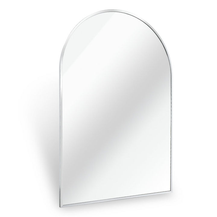 Buy farmhouse furniture Arched Bathroom Mirror | 20×30" Black Metal Frame, Wall Mounted - Modern Cottage Farmhouse Furniture