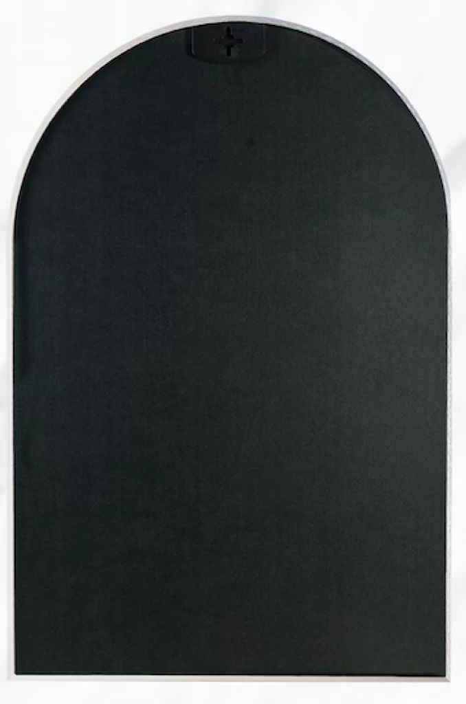 Buy farmhouse furniture Arched Bathroom Mirror | 20×30" Black Metal Frame, Wall Mounted - Modern Cottage Farmhouse Furniture