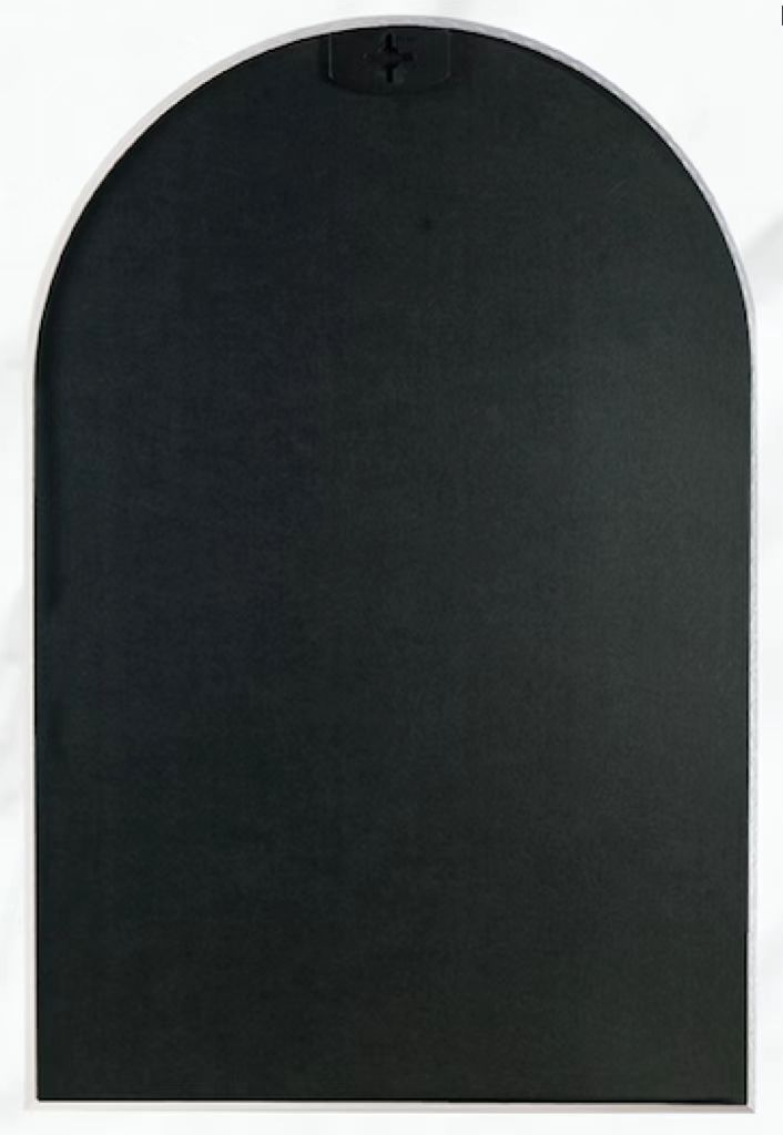 Buy farmhouse furniture Arched Bathroom Mirror | 20×30" Black Metal Frame, Wall Mounted - Modern Cottage Farmhouse Furniture