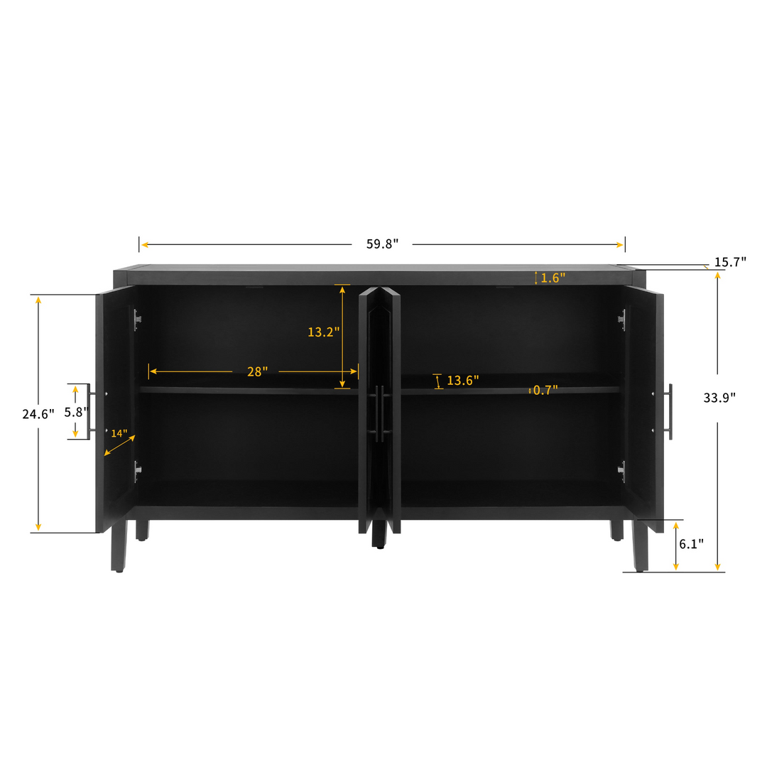Buy farmhouse furniture Mediterranean Blue Lacquered Wooden Modern Farmhouse Buffet Cabinet Sideboard - Modern Cottage Farmhouse Furniture