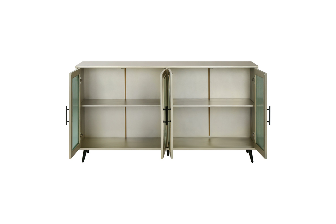 Buy farmhouse furniture Teal TV Stand for 65+ Inch TV Console with Storage Cabinet &amp; Shelves for Living Room - Modern Cottage Farmhouse Furniture