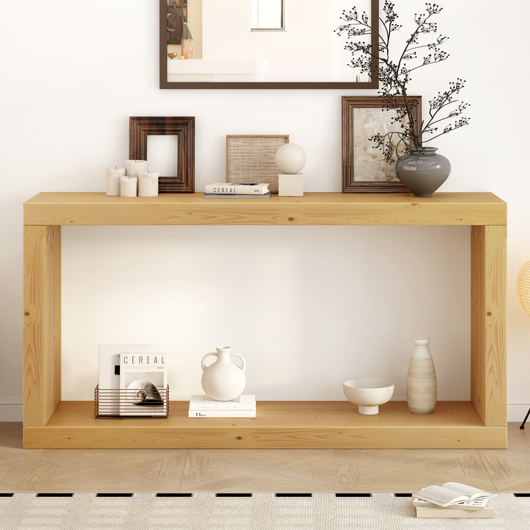 Buy farmhouse furniture Modern Minimalist Square Entrance Table Foyer - Easy Assembly, Stylish Design, Versatile Usage - Modern Cottage Farmhouse Furniture