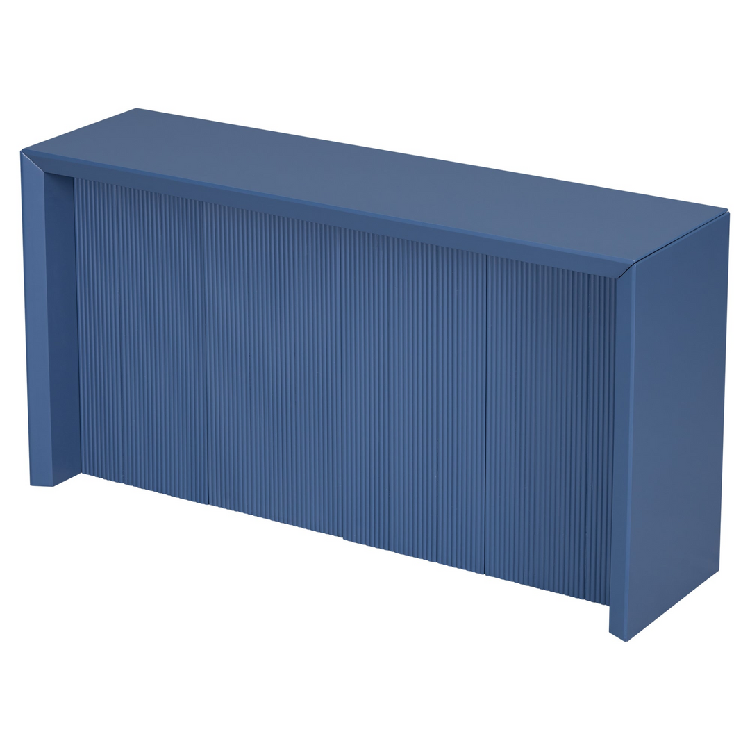 Buy farmhouse furniture Kavala Greece Veneer Foyer Table with Wavy Design - Modern Mediterranean Home Accent Furniture - Modern Cottage Farmhouse Furniture