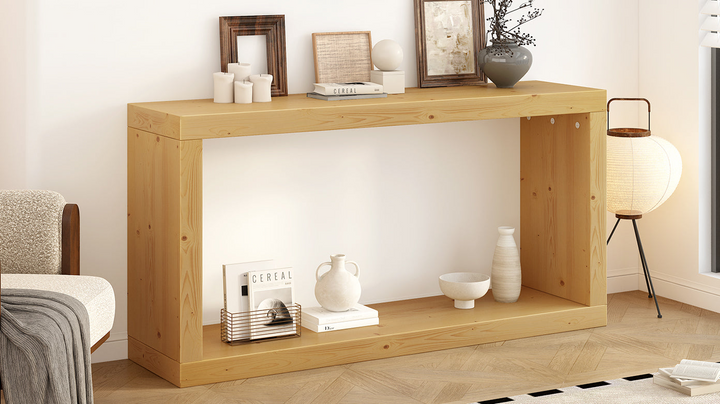 Buy farmhouse furniture Modern Minimalist Square Entrance Table Foyer - Easy Assembly, Stylish Design, Versatile Usage - Modern Cottage Farmhouse Furniture