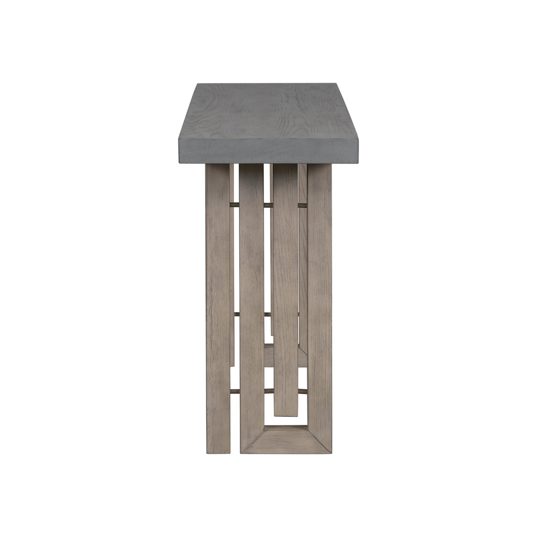 Buy farmhouse furniture Modern Oak Veneer Console Foyer Table with Distinctive Sculpted Side Shapes - Perfect for Entryway or Living Room - Modern Cottage Farmhouse Furniture