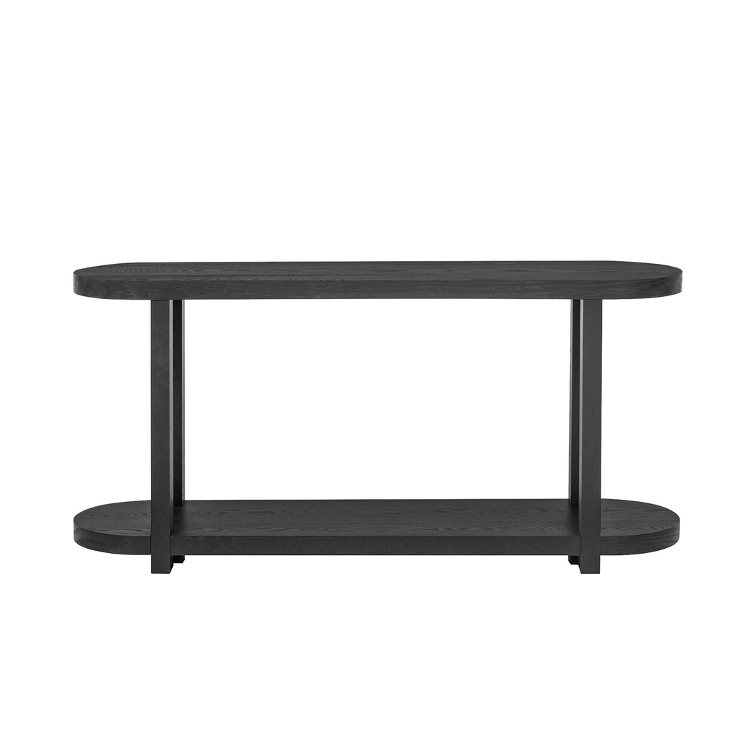 Buy farmhouse furniture Modern Minimalist Ash Veneer Entryway Table with Streamlined Desktop Design – Elegant Oval Top, Sturdy Storage Shelf, Easy Assembly - Modern Cottage Farmhouse Furniture