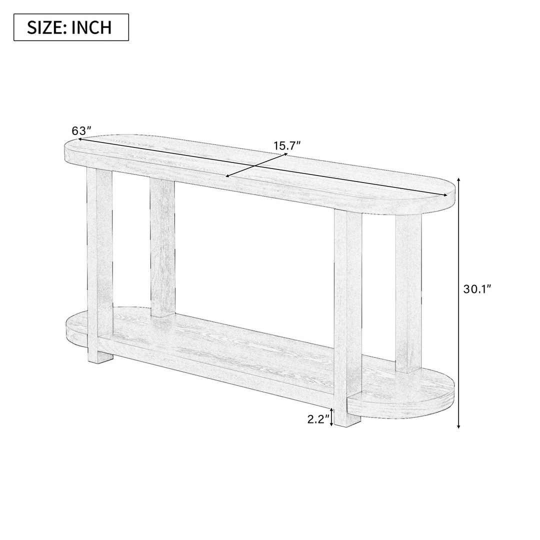Buy farmhouse furniture Modern Minimalist Ash Veneer Entryway Table with Streamlined Desktop Design – Elegant Oval Top, Sturdy Storage Shelf, Easy Assembly - Modern Cottage Farmhouse Furniture