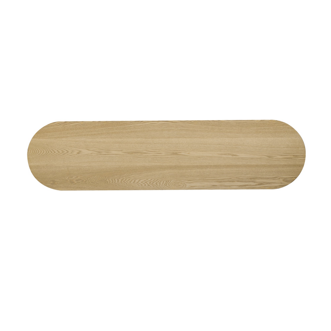 Buy farmhouse furniture Modern Minimalist Ash Veneer Entryway Table with Streamlined Desktop Design – Elegant Oval Top, Sturdy Storage Shelf, Easy Assembly - Modern Cottage Farmhouse Furniture