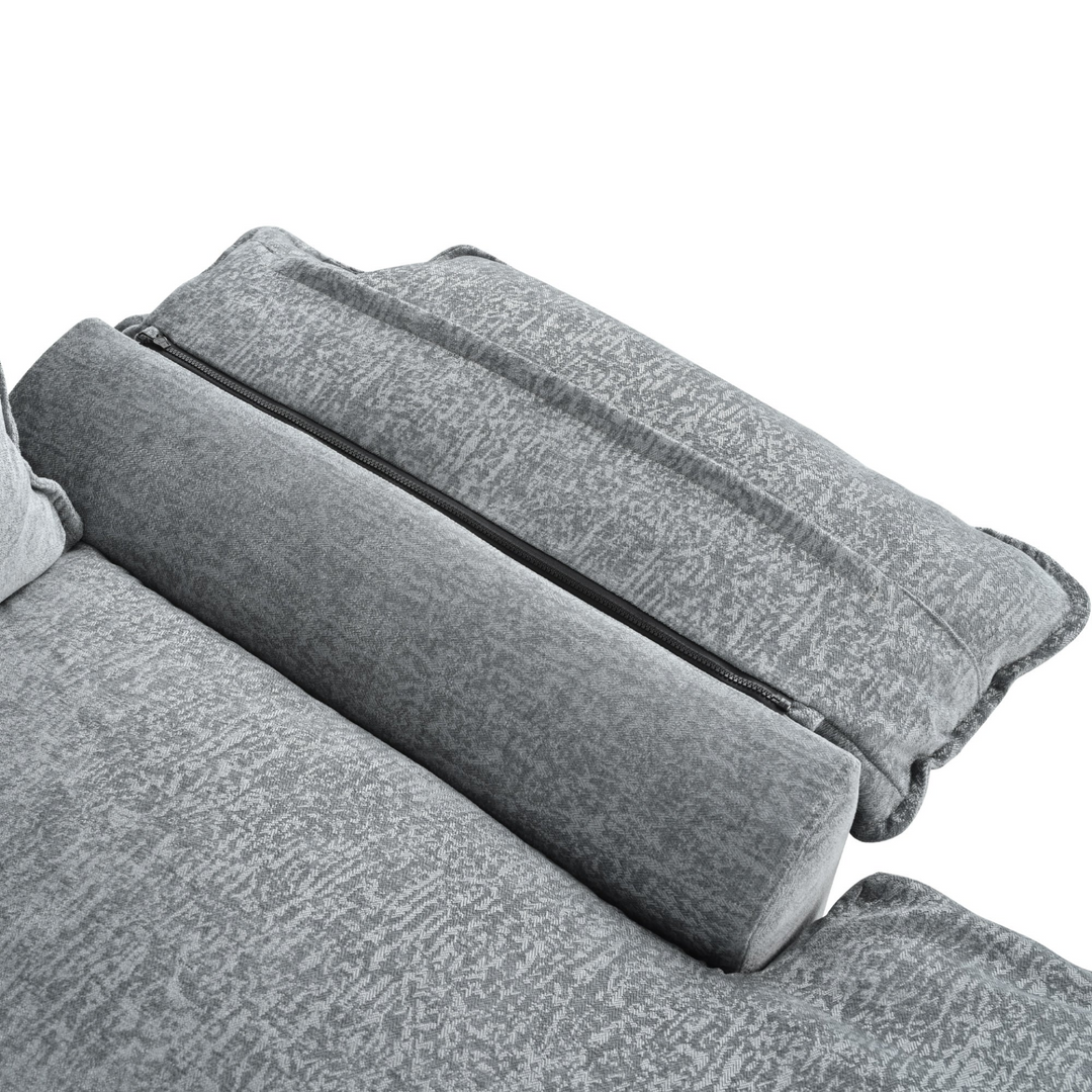 Buy farmhouse furniture U-Shaped Chenille Sectional Sofa with Adjustable Armrest and Pillows for Living Rooms, Offices - Modern Cottage Farmhouse Furniture
